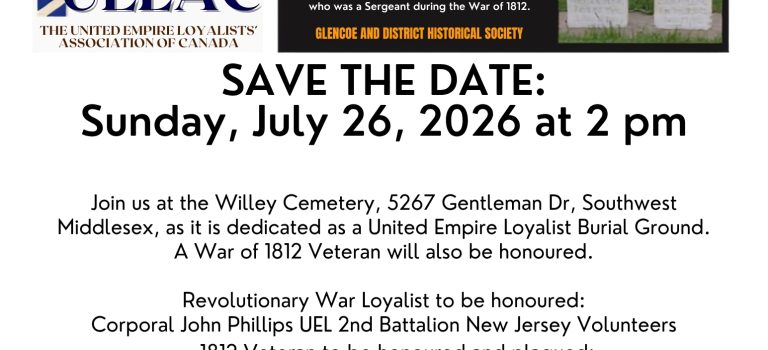 July 26 – Willey Cemetery Commemoration Ceremony
