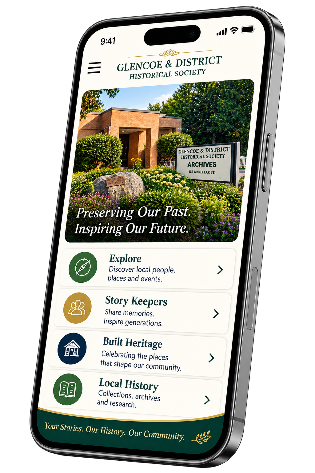 G&DHS website displayed on mobile phone